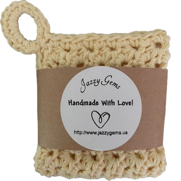 HAND CRAFTED Crochet Washcloth Dishcloth with Hang Loop 100% Cotton CHOOSE COLOR - Picture 9 of 10